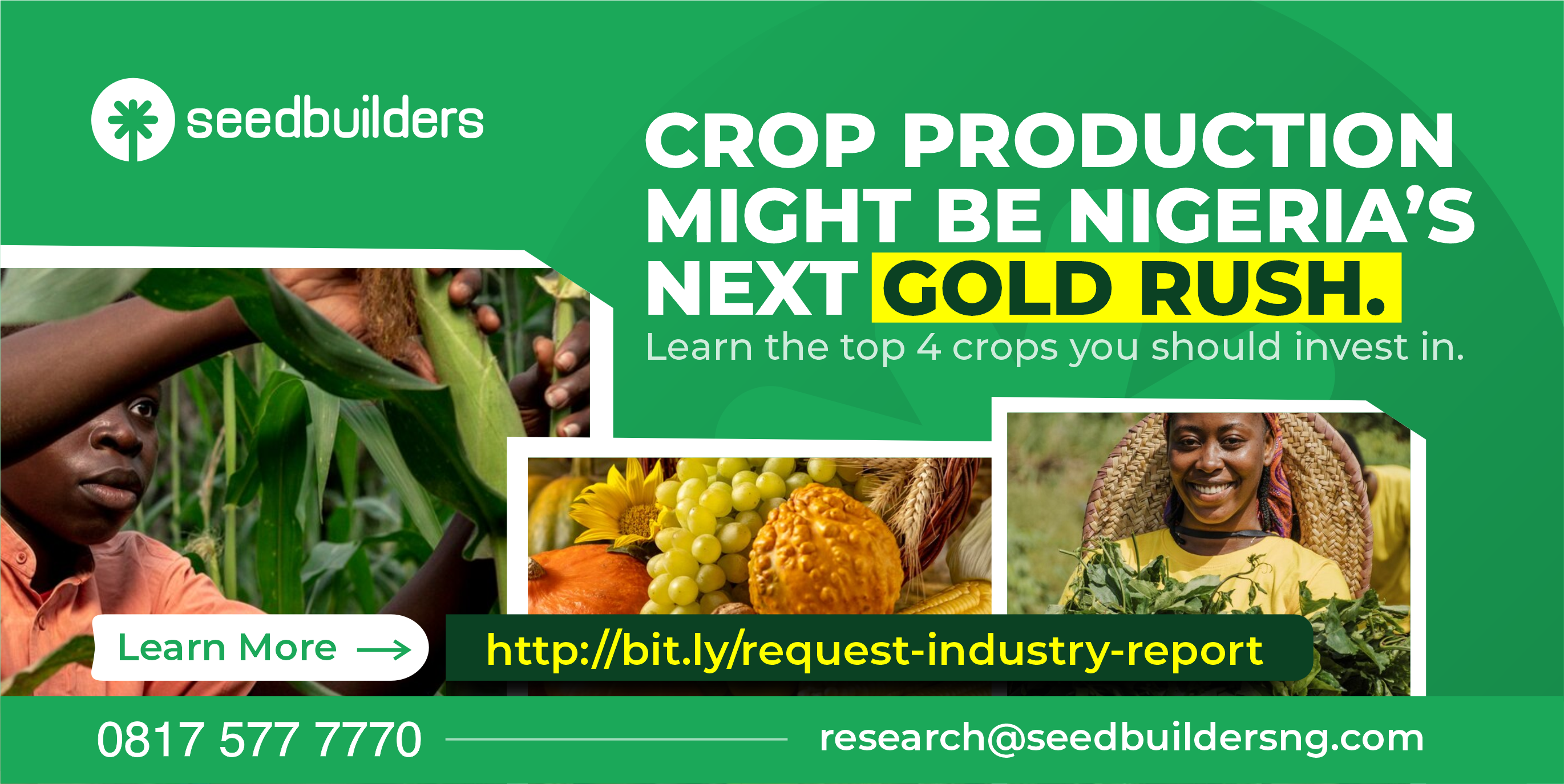 Crop Production might be Nigeria’s Next Gold Rush